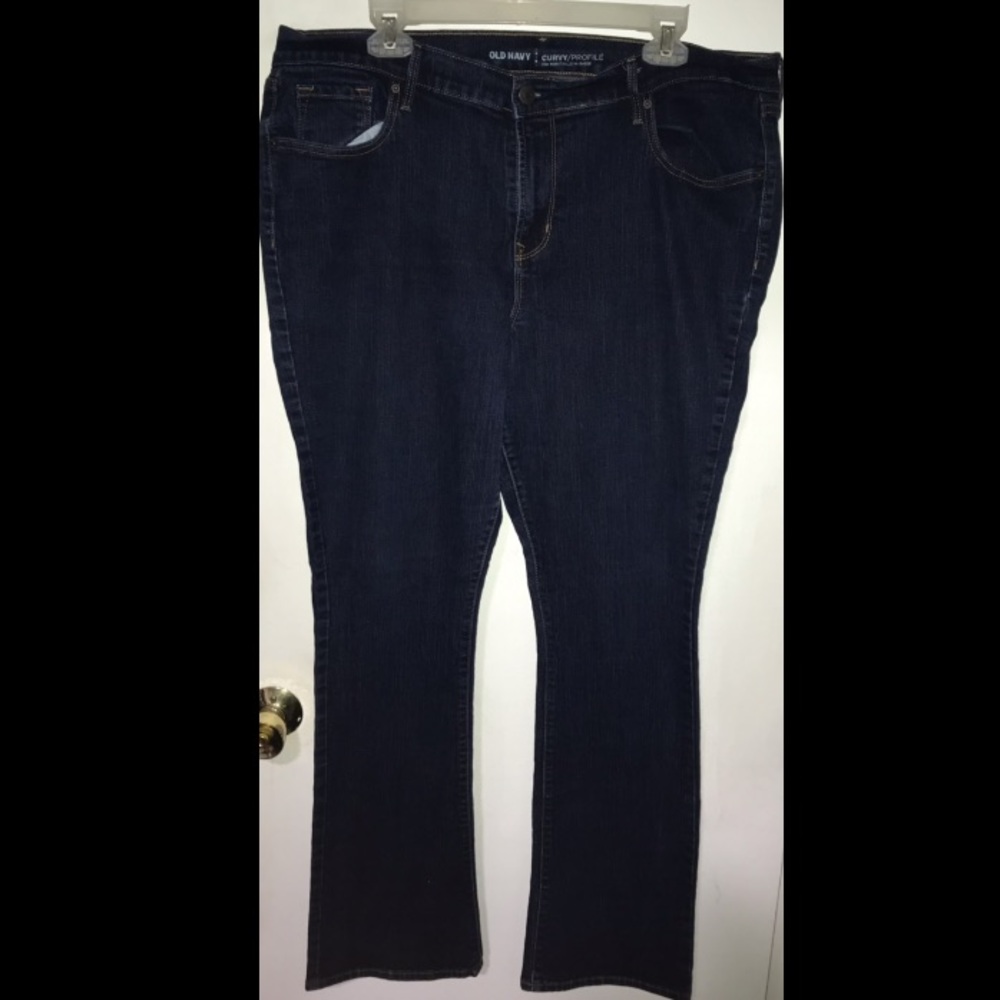 Curvy mid-rise 18 Long Dark wash Bootcut jeans